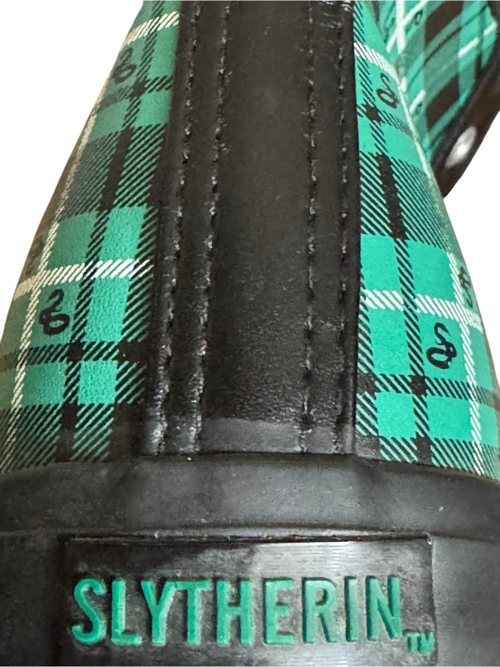 Harry Potter Slytherin High Top Sneakers Green Plaid Women’s 10 Hogwarts - Picture 7 of 11